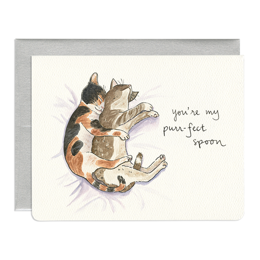 Purr-fect Spoon--Greeting Card